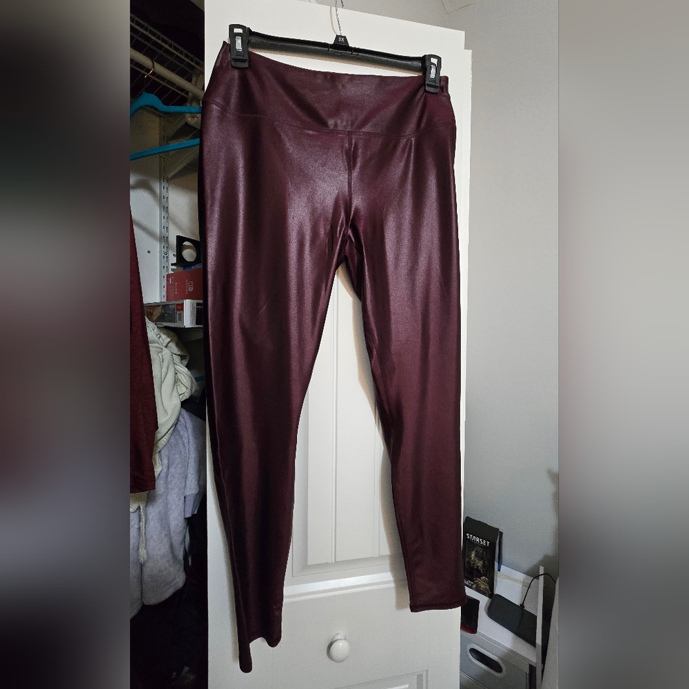 Maurices Glossy Plum Leggings